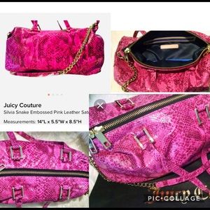 New Authentic Juicy Couture Snake Embossed Leather
